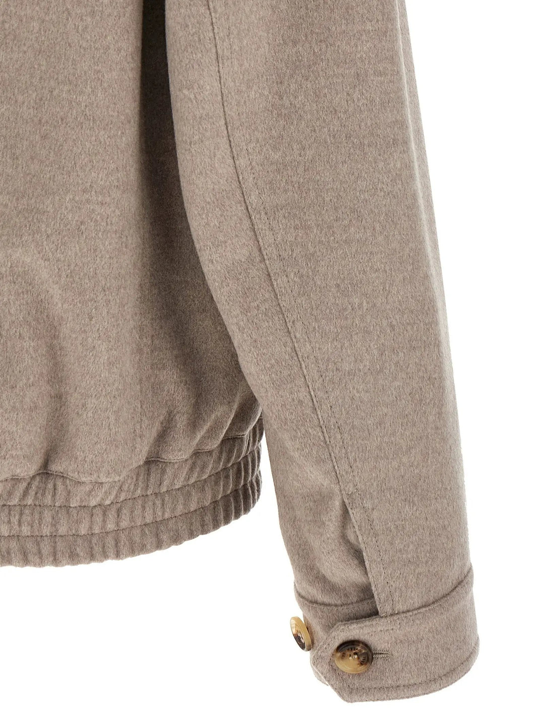 Brunello Cucinelli Sample Sale | Brunello Cucinelli Beige Virgin Wool Bomber - | Designer outlet