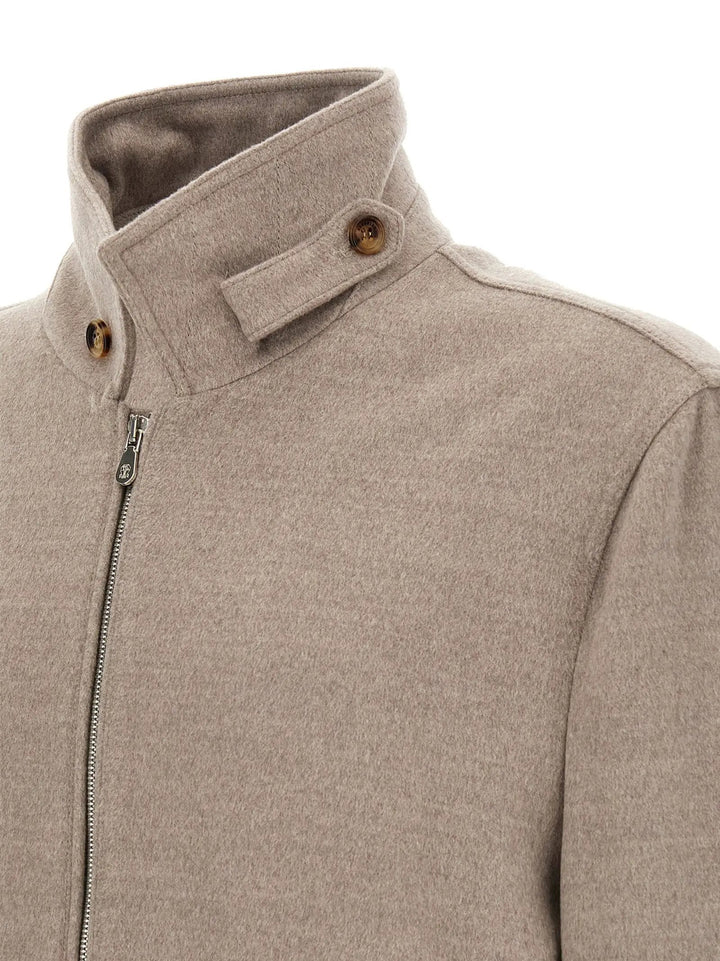 Brunello Cucinelli Sample Sale | Brunello Cucinelli Beige Virgin Wool Bomber - | Designer outlet