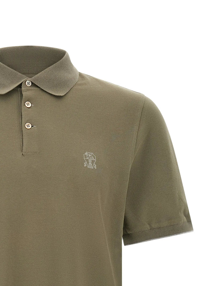 Brunello Cucinelli Sample Sale | Brunello Cucinelli Bicolor Cotton Polo Shirt - | Designer outlet