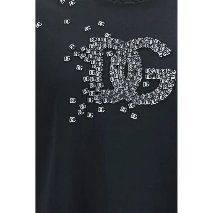 Dolce &amp; Gabbana Black Cotton T-Shirt