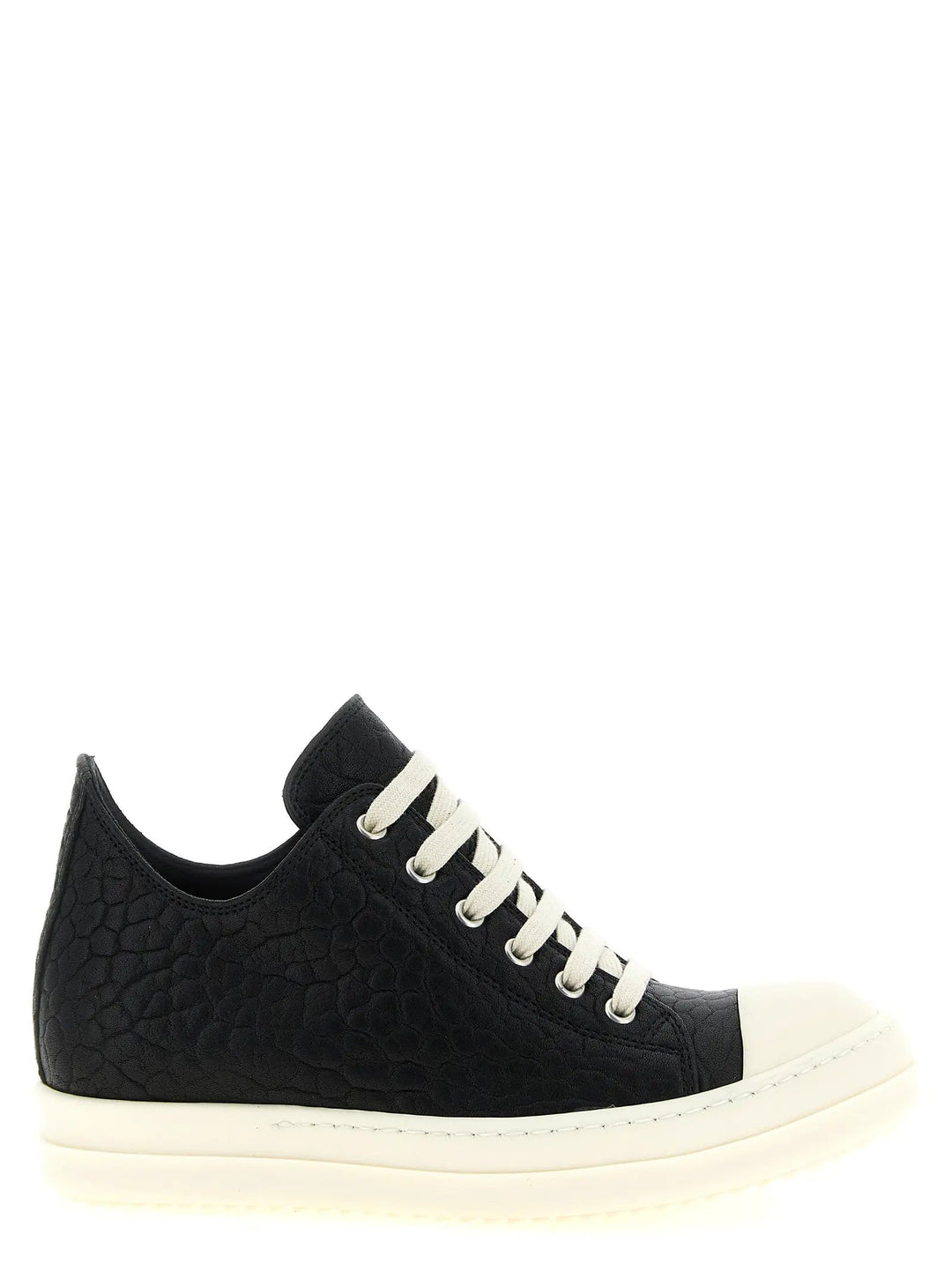 Rick Owens Sample Sale | Rick Owens Bicolor Lamb Leather Low Top Sneakers - | Designer outlet