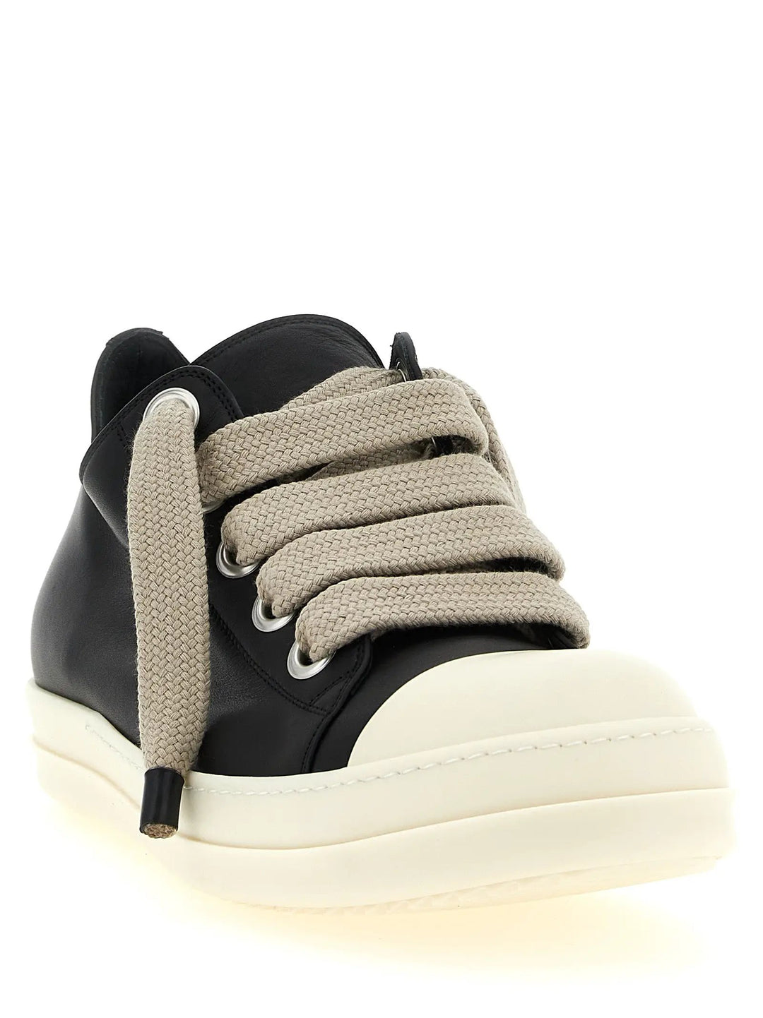 Rick Owens Sample Sale | Rick Owens Bicolor Calfskin Low Top Sneakers - | Designer outlet