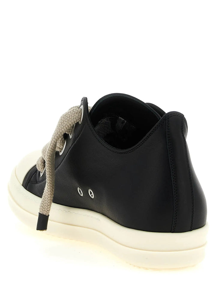 Rick Owens Sample Sale | Rick Owens Bicolor Calfskin Low Top Sneakers - | Designer outlet