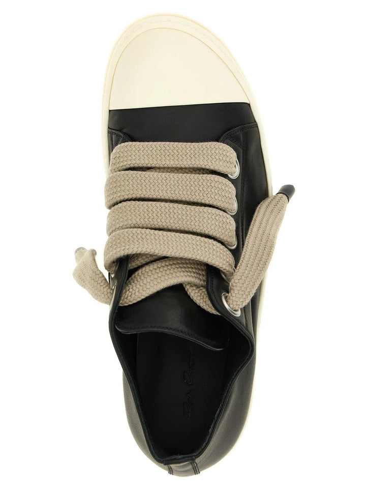 Rick Owens Sample Sale | Rick Owens Bicolor Calfskin Low Top Sneakers - | Designer outlet