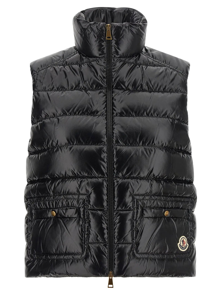 Moncler Sample Sale | Moncler Black Polyamide Sleeveless Jacket - | Designer outlet