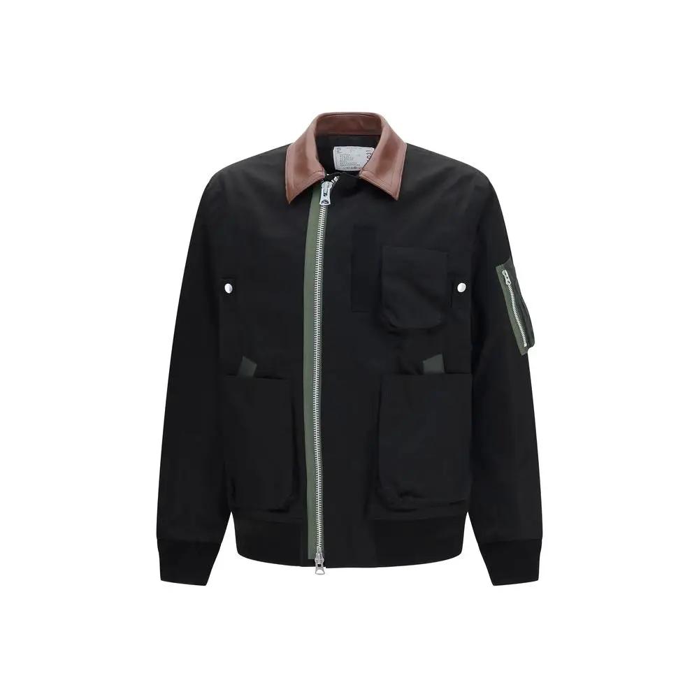 Sacai Black Cotton Bomber