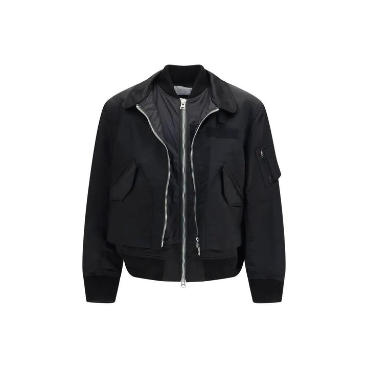 Sacai Black Cotton Bomber