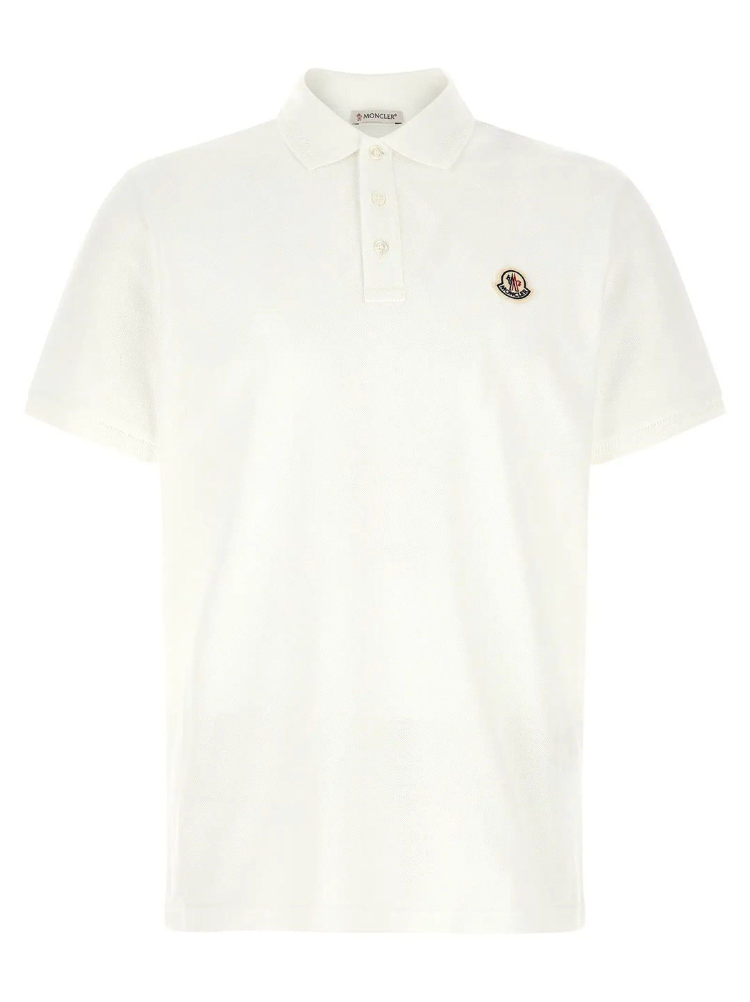 Moncler Sample Sale | Moncler White Cotton Polo Shirt - | Designer outlet