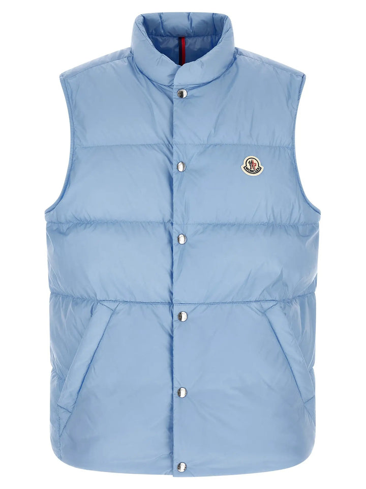 Moncler Sample Sale | Moncler Blue Polyamide Sleeveless Jacket - | Designer outlet
