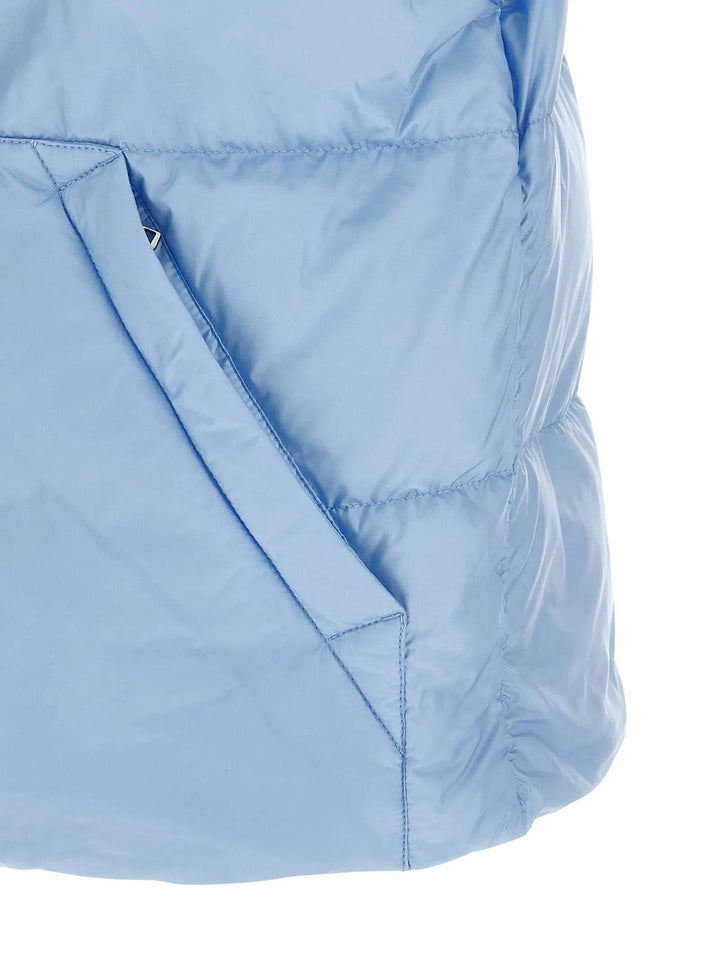 Moncler Sample Sale | Moncler Blue Polyamide Sleeveless Jacket - | Designer outlet