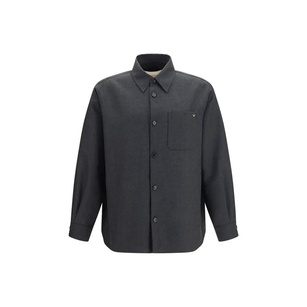 Valentino Garavani Gray Polyester Full-Length Jacket