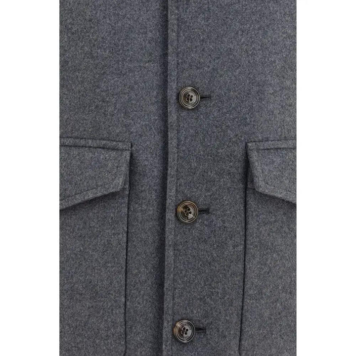 Valentino Garavani Gray Wool Oves Aries Jacket