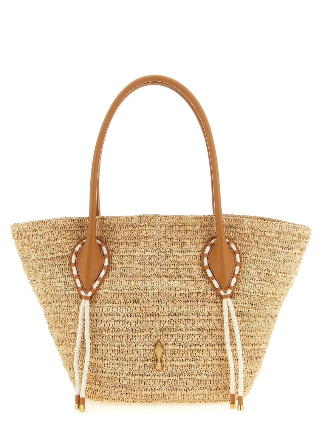 Christian Louboutin Sample Sale | Christian Louboutin Beige Raffia Tote Bag - | Designer outlet
