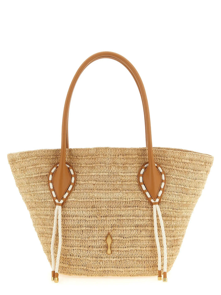 Christian Louboutin Sample Sale | Christian Louboutin Beige Raffia Tote Bag - | Designer outlet