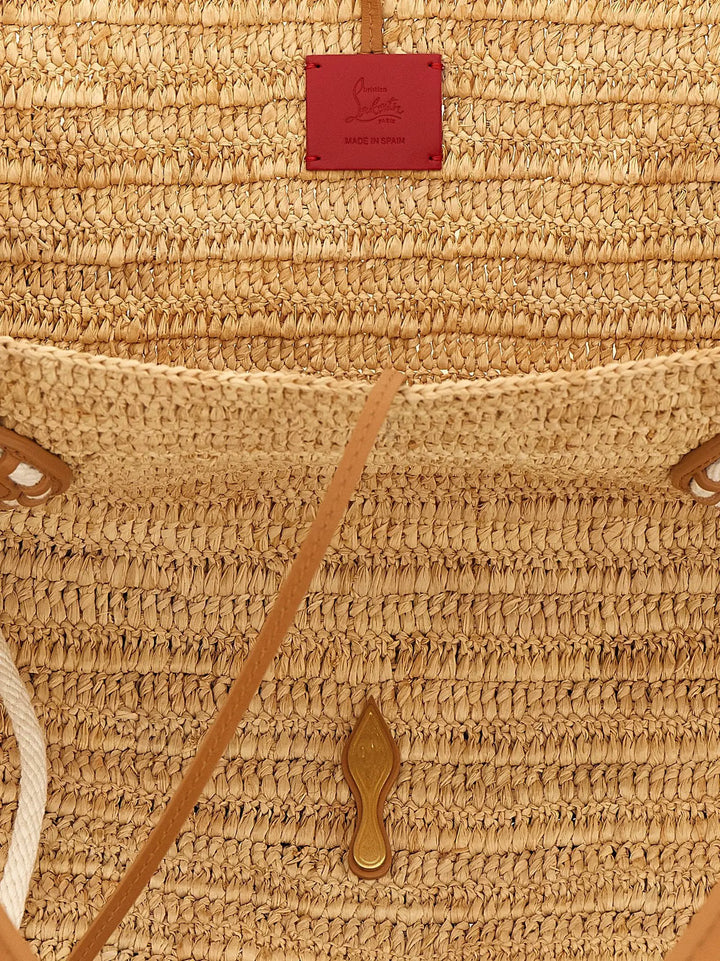 Christian Louboutin Sample Sale | Christian Louboutin Beige Raffia Tote Bag - | Designer outlet
