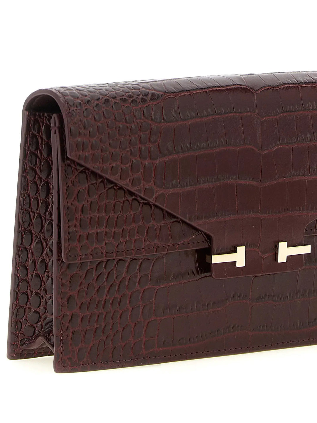 Tom Ford Sample Sale | Tom Ford Bordeaux Calfskin Clutch Bag - | Designer outlet
