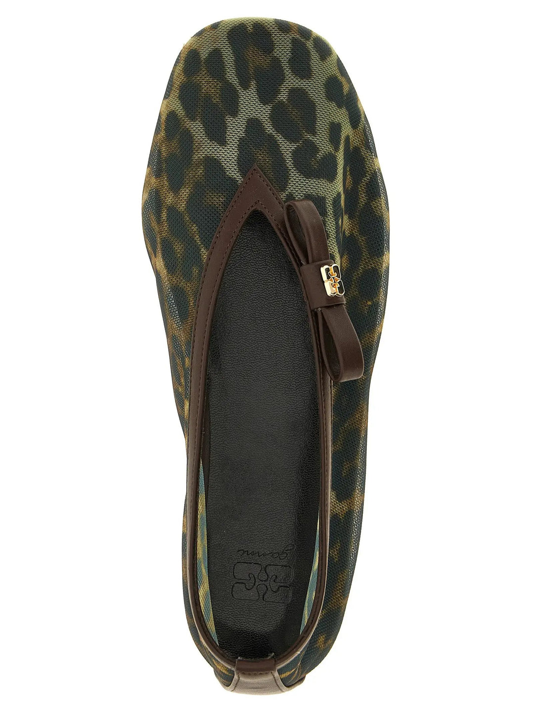 Ganni Sample Sale | Ganni Brown Nylon Ballet Flats - | Designer outlet