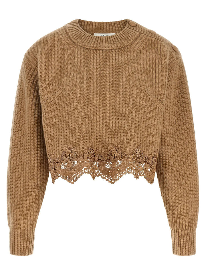 Chloé Sample Sale | Chloé Beige Wool Cardigan - | Designer outlet