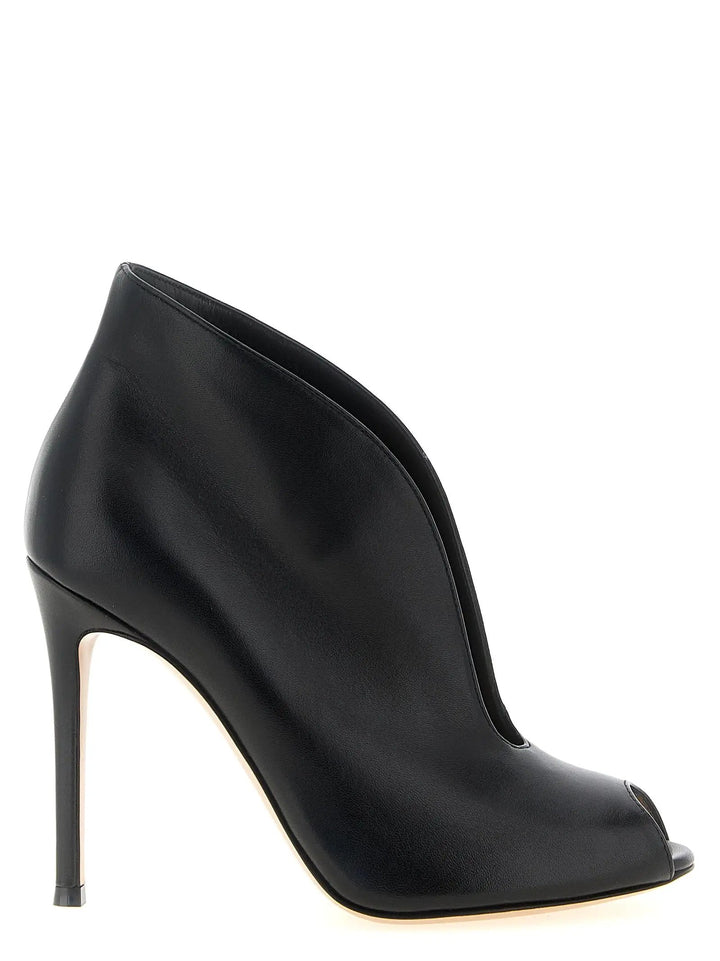 Gianvito Rossi Sample Sale | Gianvito Rossi Black Lamb Leather Ankle Boots - | Designer outlet