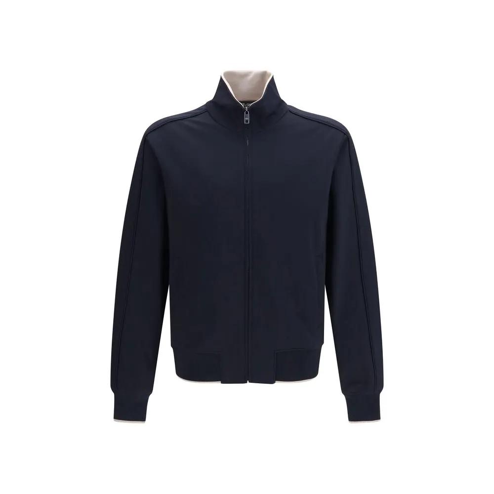 Dolce &amp; Gabbana Blue Polyamide Full-Length Jacket