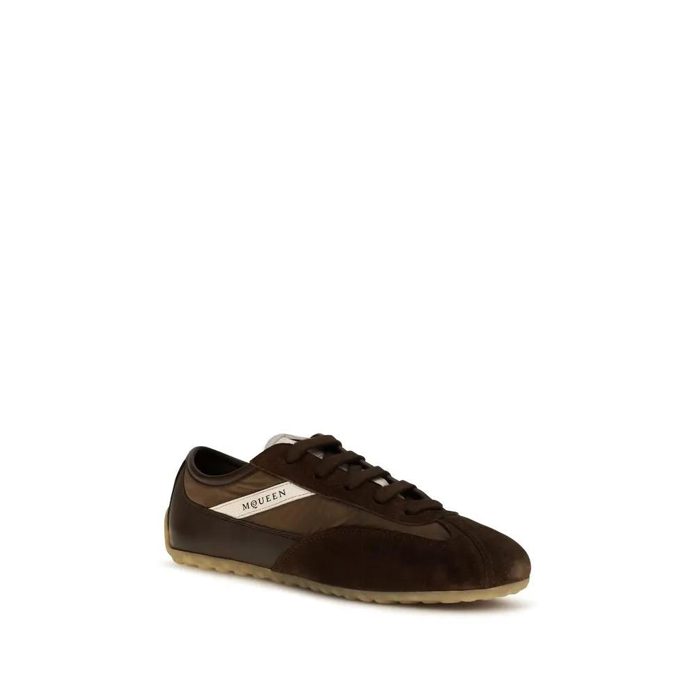 Alexander McQueen Sample Sale | Alexander McQueen Brown Suede Leather Athletic Sneakers - | Designer outlet