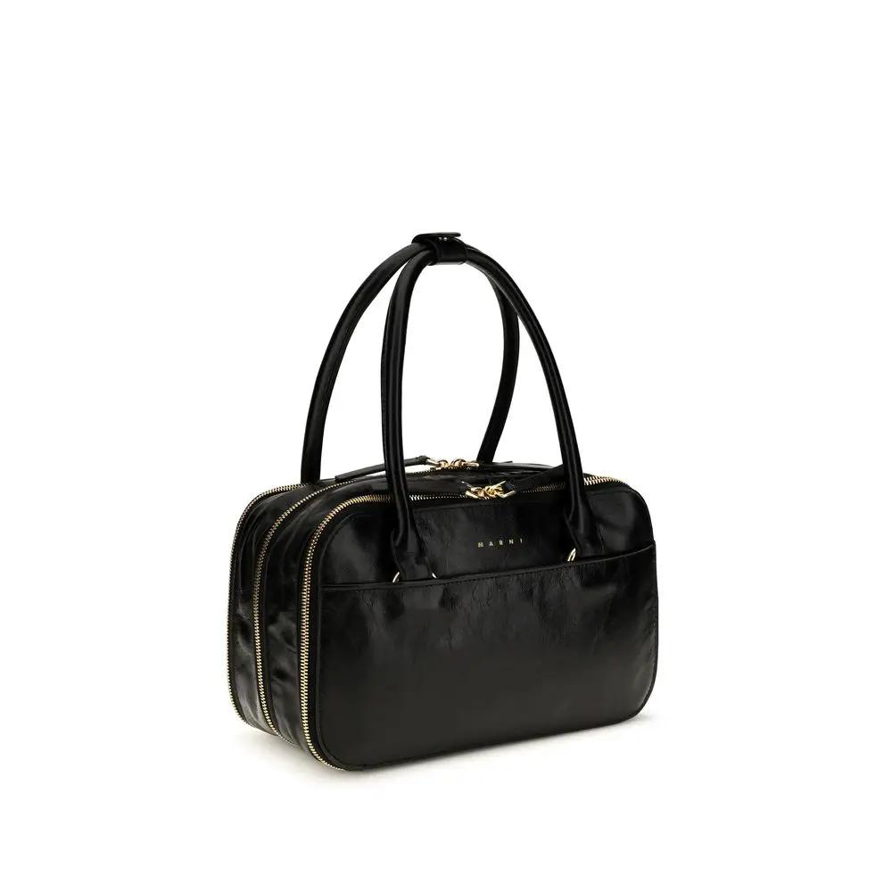 Marni Sample Sale | Marni Black Calf Leather Bos Taurus Handbag - | Designer outlet