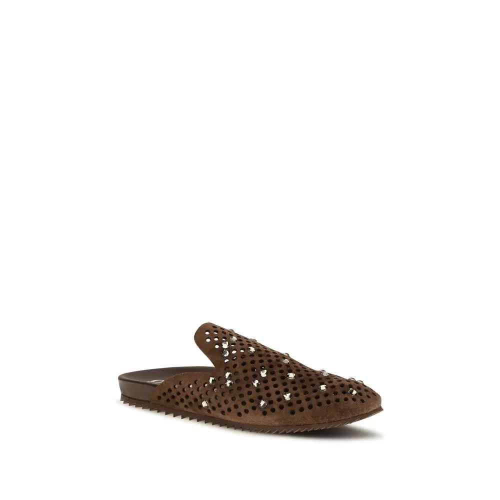 Pedro García Sample Sale | Pedro García Brown Calf Leather Bos Taurus Mules - | Designer outlet