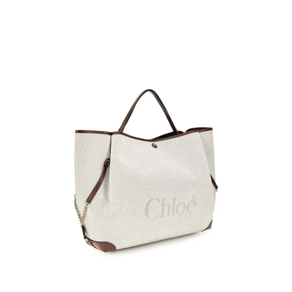 Chloé Sample Sale | Chloé Beige Cotton Shoulder Bag - | Designer outlet