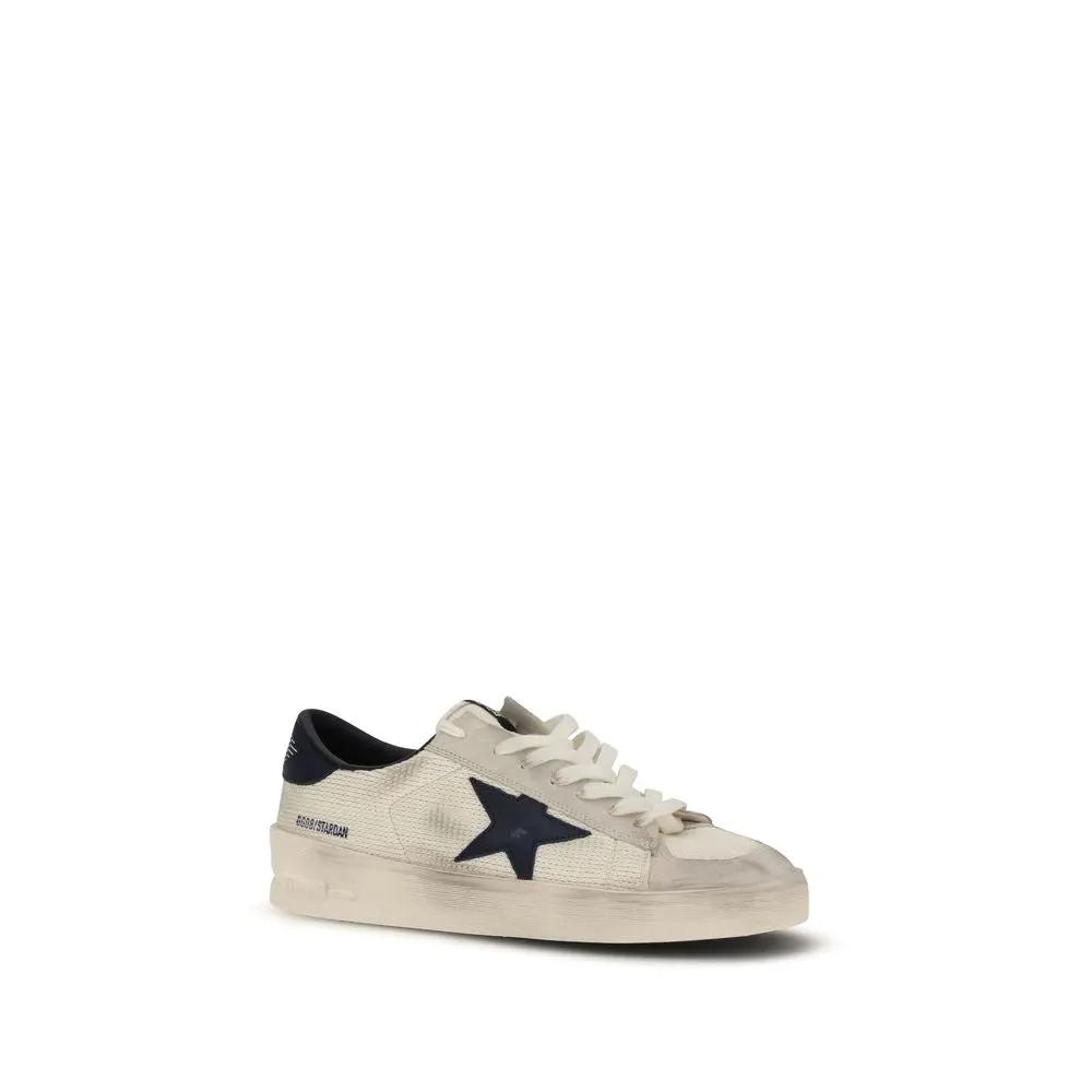 Golden Goose Sample Sale | Golden Goose Beige Calf Leather Bos Taurus Athletic Sneakers - | Designer outlet
