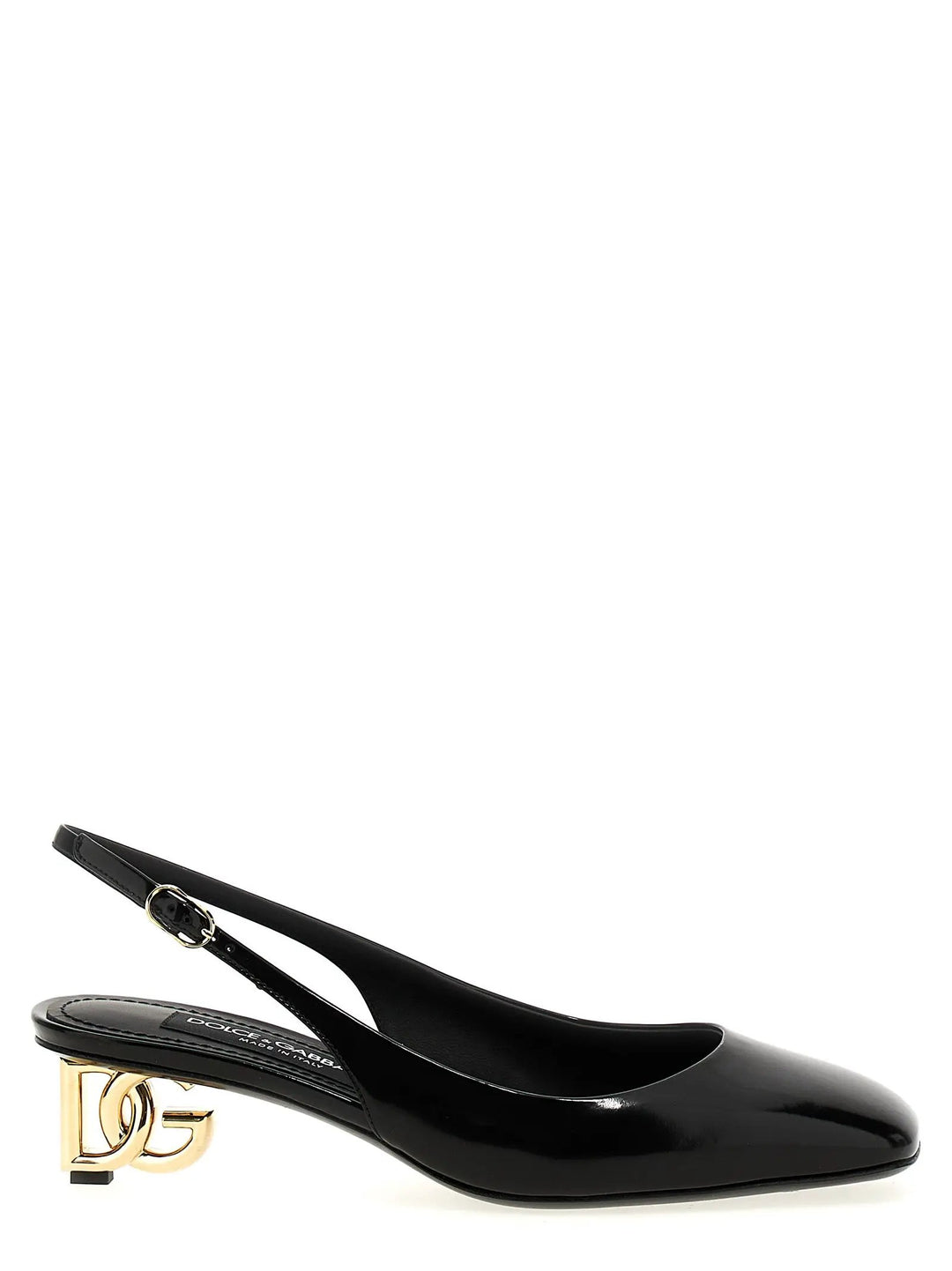 Dolce &amp; Gabbana Sample Sale | Dolce &amp; Gabbana Black Calfskin Mid Heel Pumps - | Designer outlet