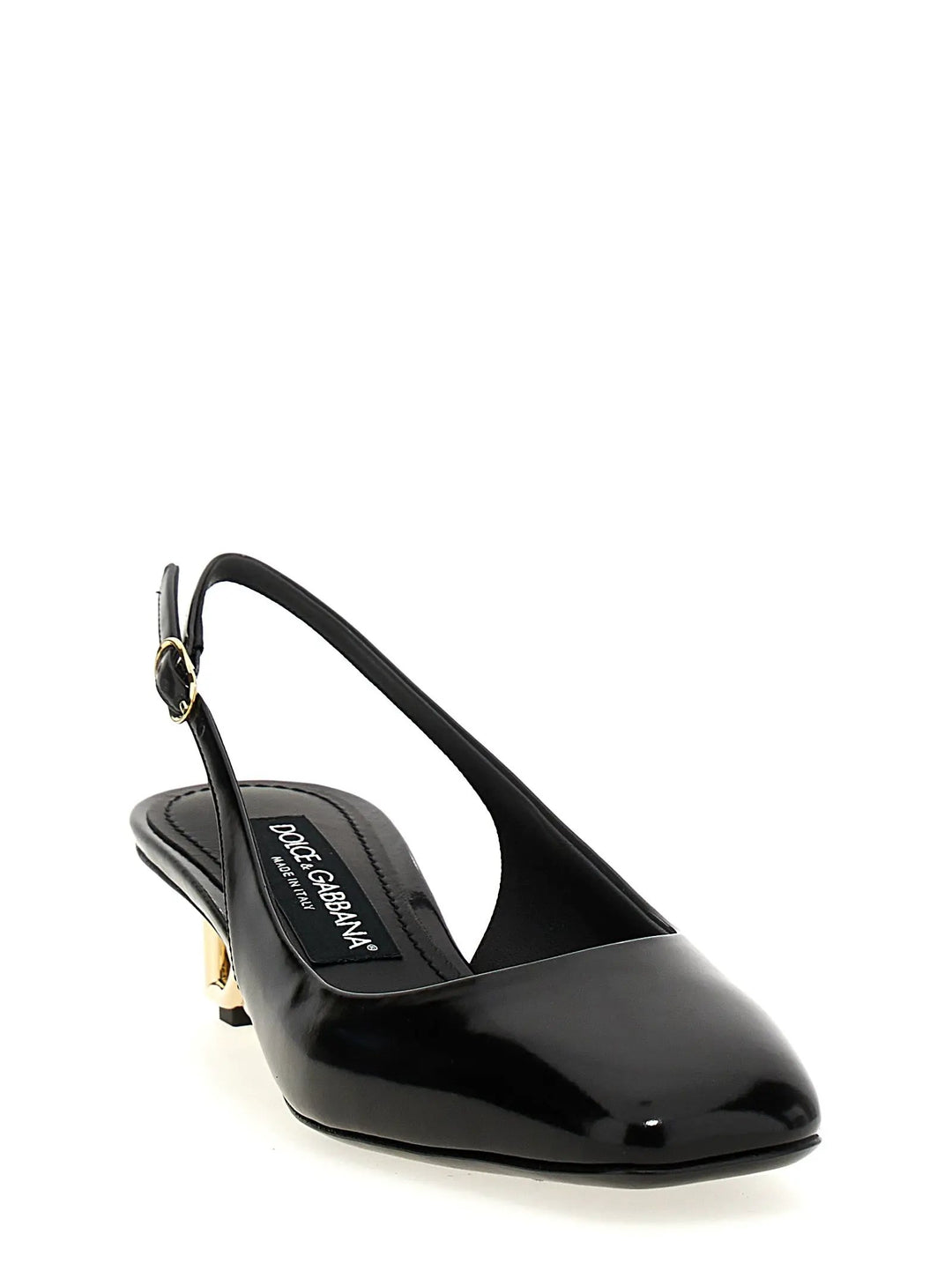 Dolce &amp; Gabbana Sample Sale | Dolce &amp; Gabbana Black Calfskin Mid Heel Pumps - | Designer outlet
