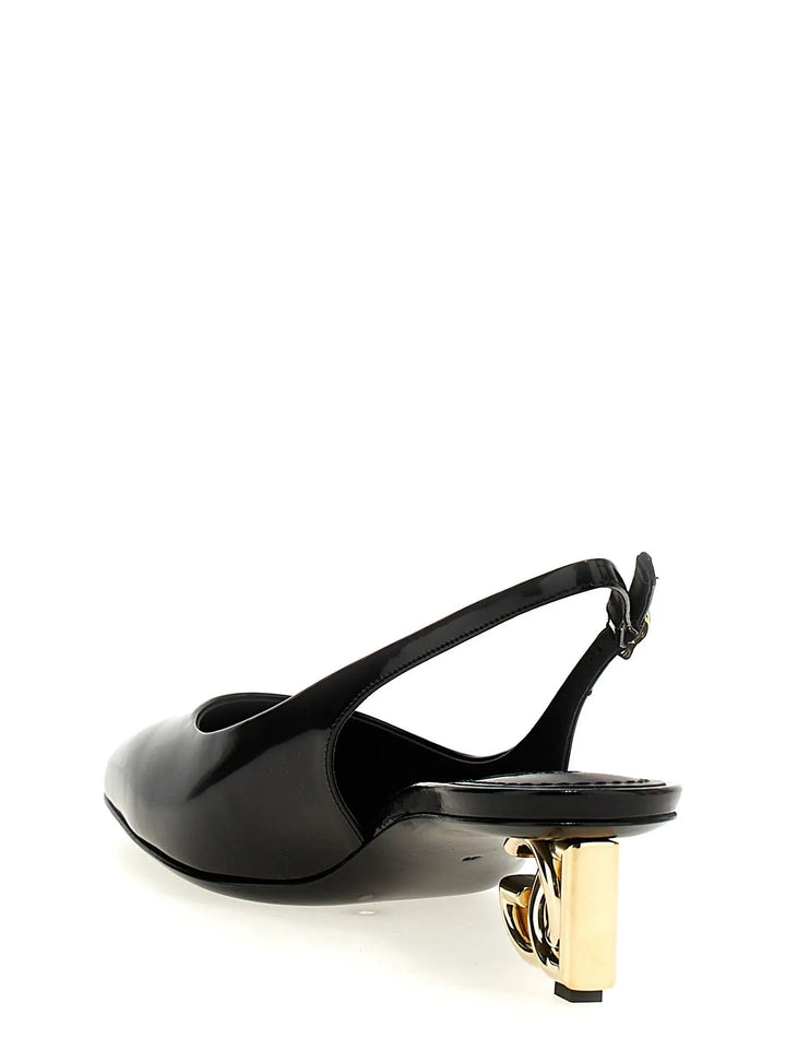 Dolce &amp; Gabbana Sample Sale | Dolce &amp; Gabbana Black Calfskin Mid Heel Pumps - | Designer outlet