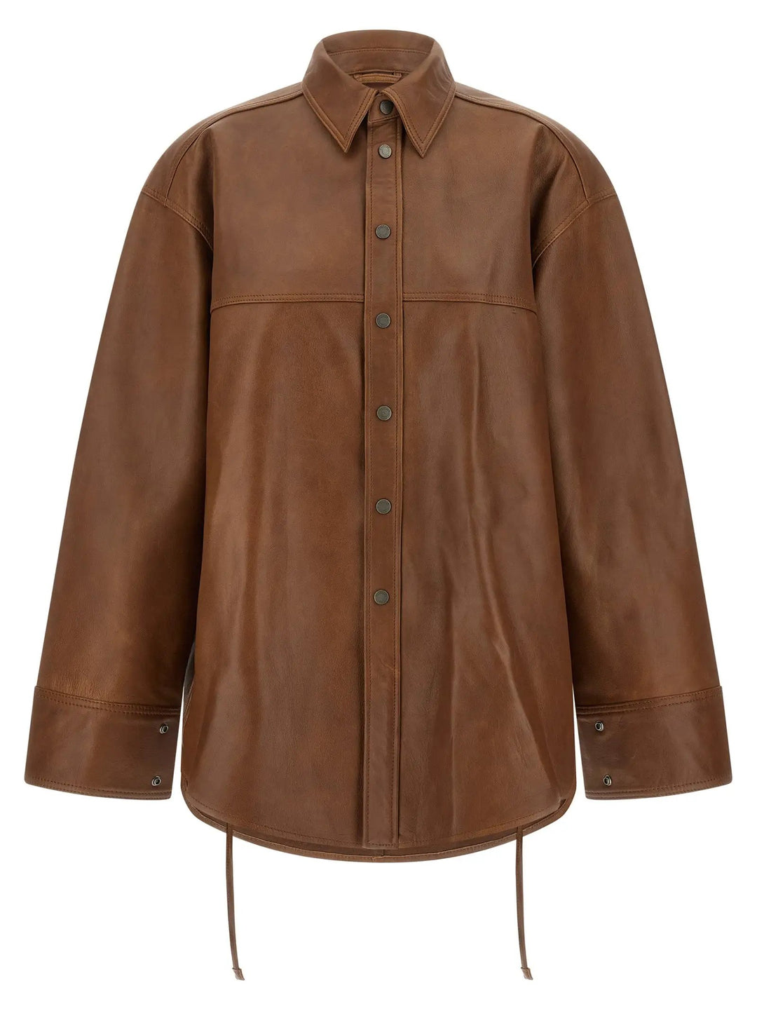Haikure Sample Sale | Haikure Brown Lambskin Blouse - | Designer outlet