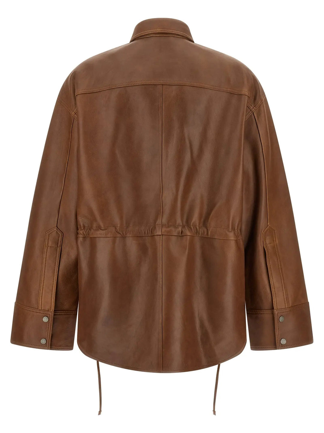 Haikure Sample Sale | Haikure Brown Lambskin Blouse - | Designer outlet