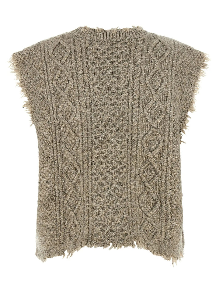 R13 Sample Sale | R13 Gray Wool Sleeveless Jacket - | Designer outlet