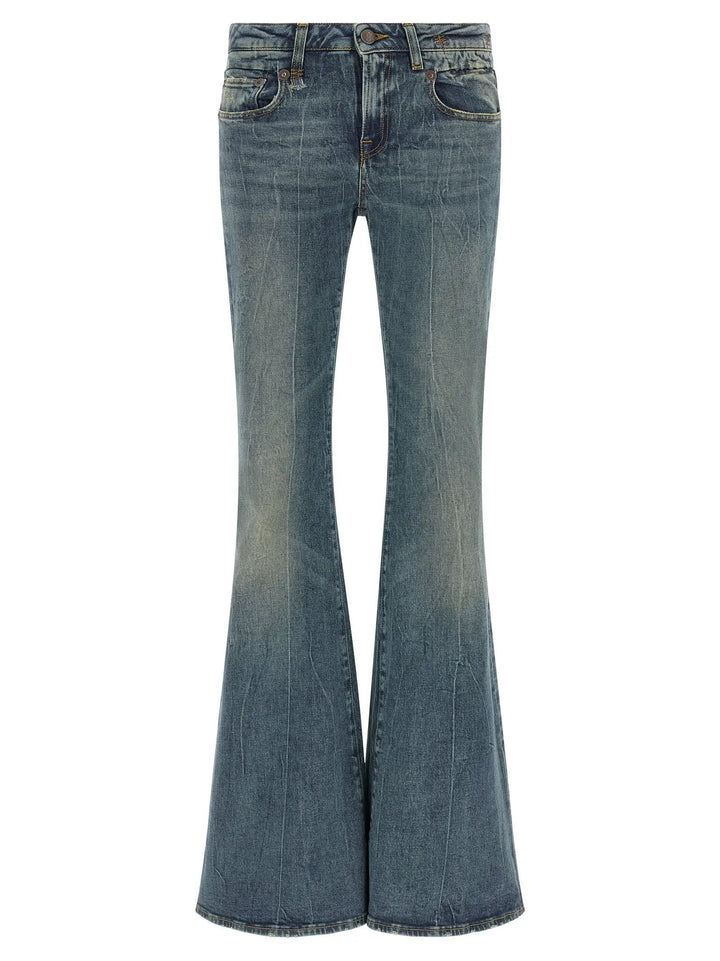 R13 Sample Sale | R13 Blue Cotton Flared Jeans - | Designer outlet