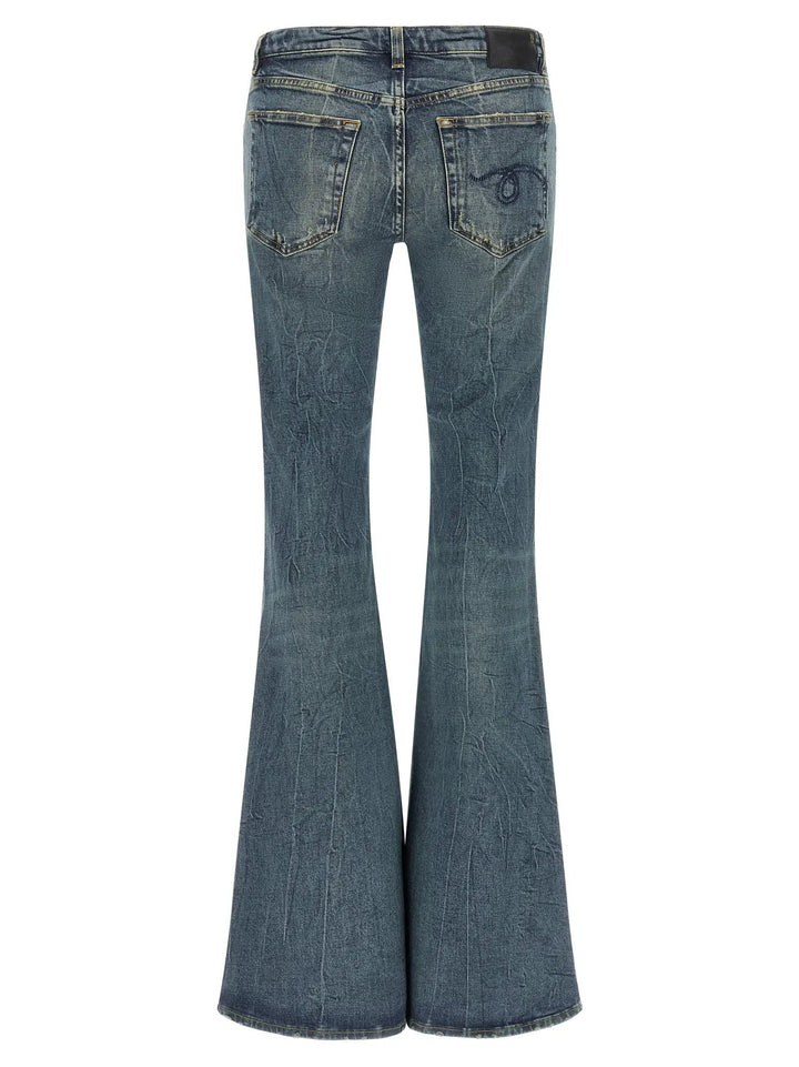 R13 Sample Sale | R13 Blue Cotton Flared Jeans - | Designer outlet