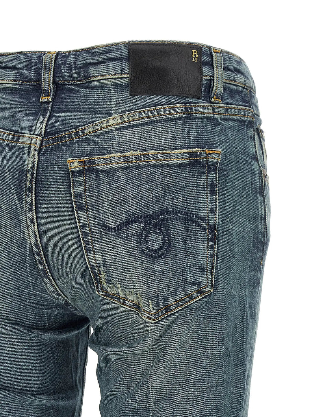 R13 Sample Sale | R13 Blue Cotton Flared Jeans - | Designer outlet