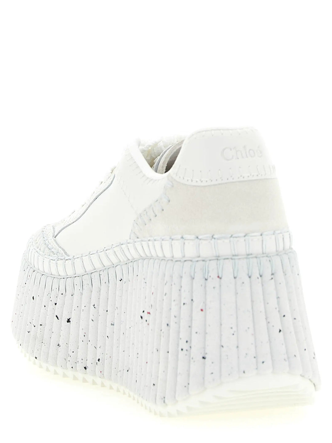 Chloé Sample Sale | Chloé White Polyester Wedge Sandals - | Designer outlet