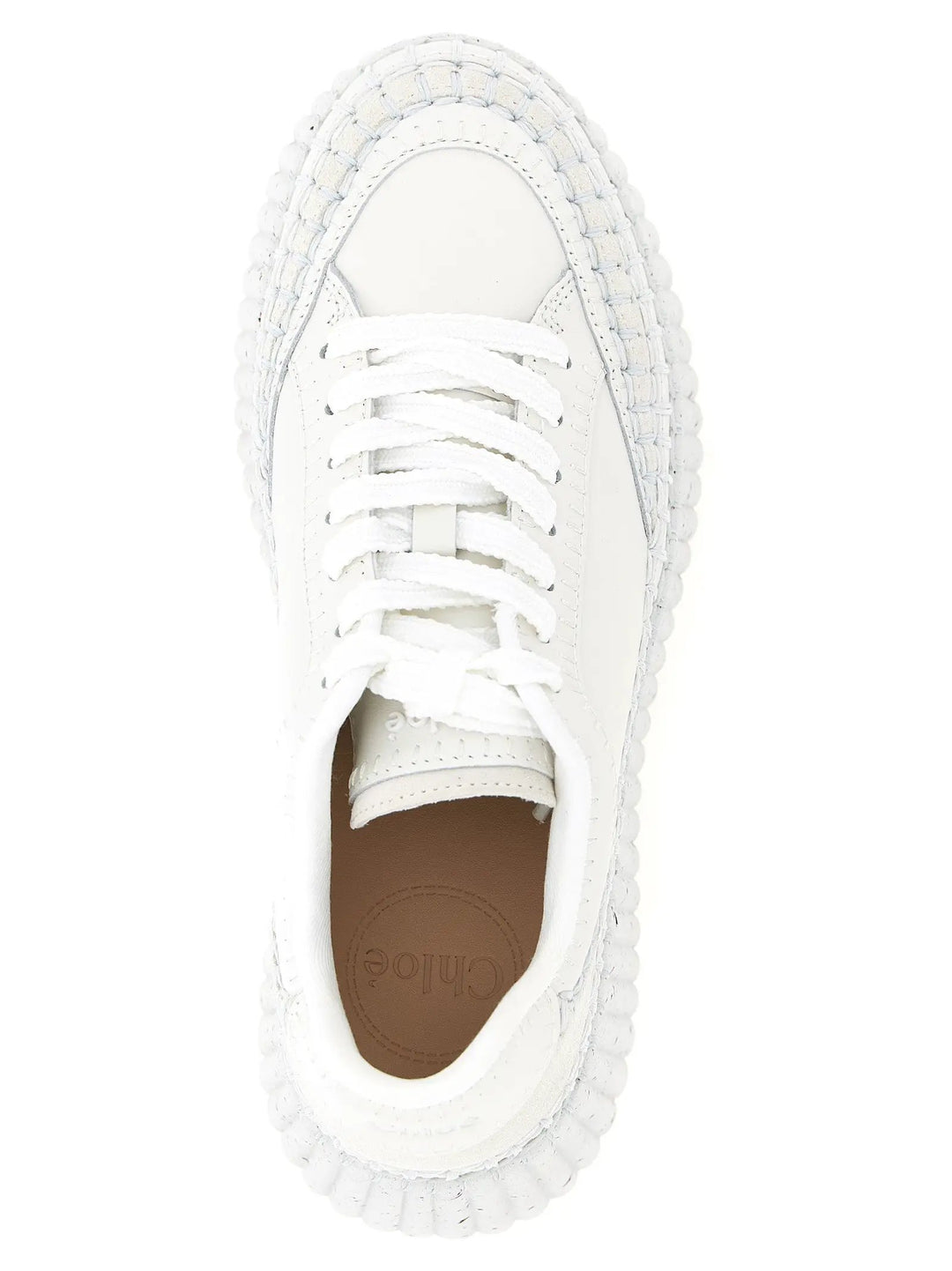 Chloé Sample Sale | Chloé White Polyester Wedge Sandals - | Designer outlet