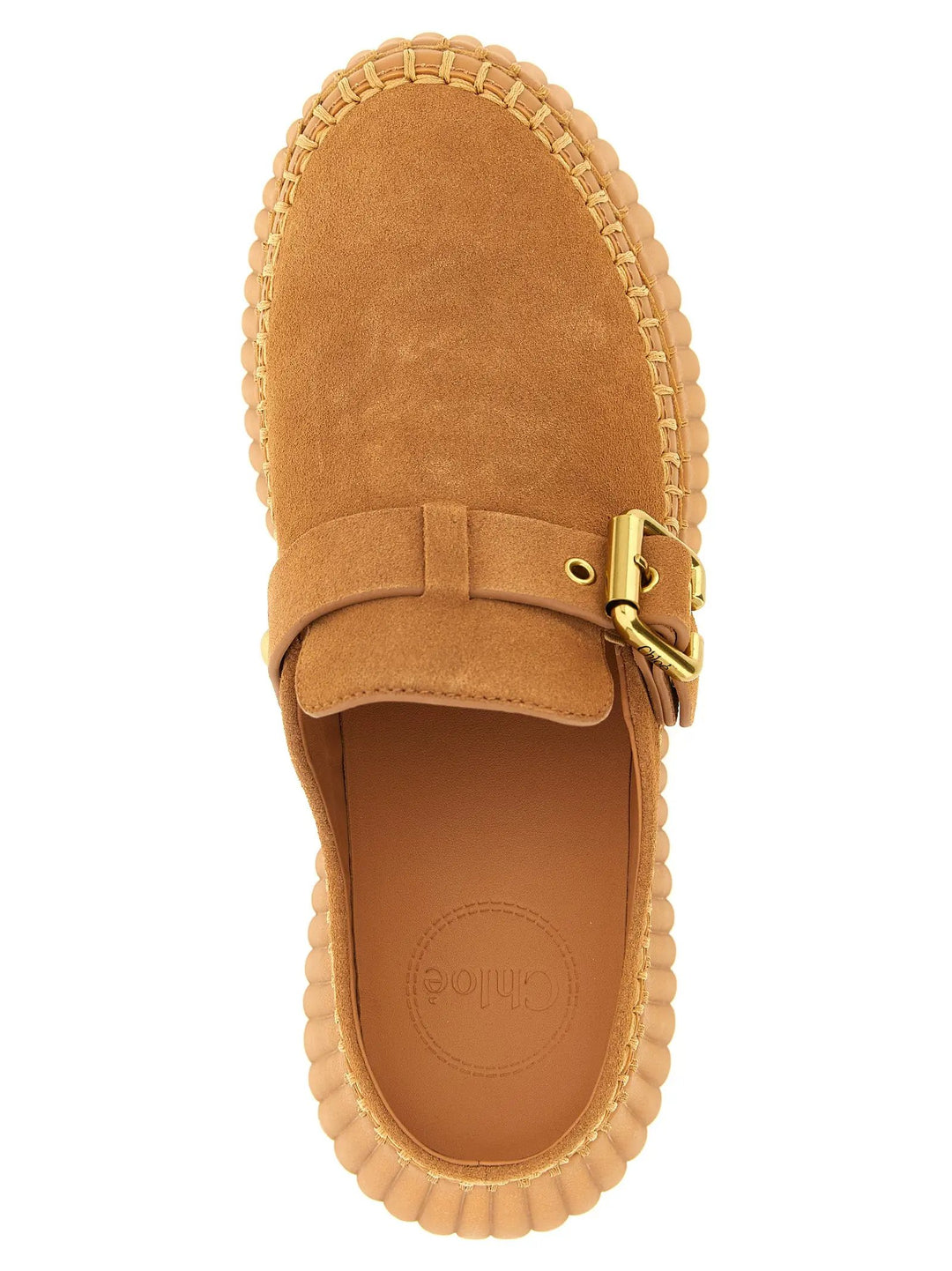 Chloé Sample Sale | Chloé Beige Calfskin Wedge Sandals - | Designer outlet