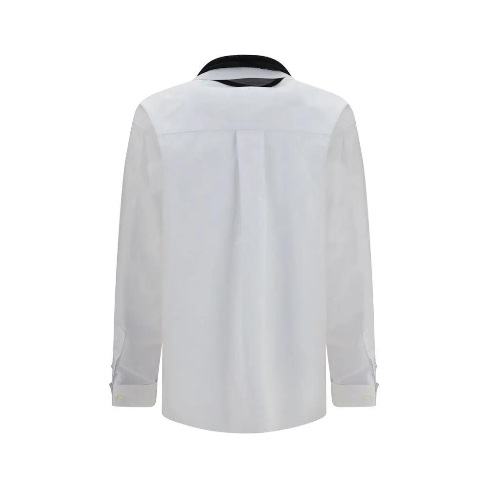 Sacai Sample Sale | Sacai White Polyester Dress Shirt - | Designer outlet