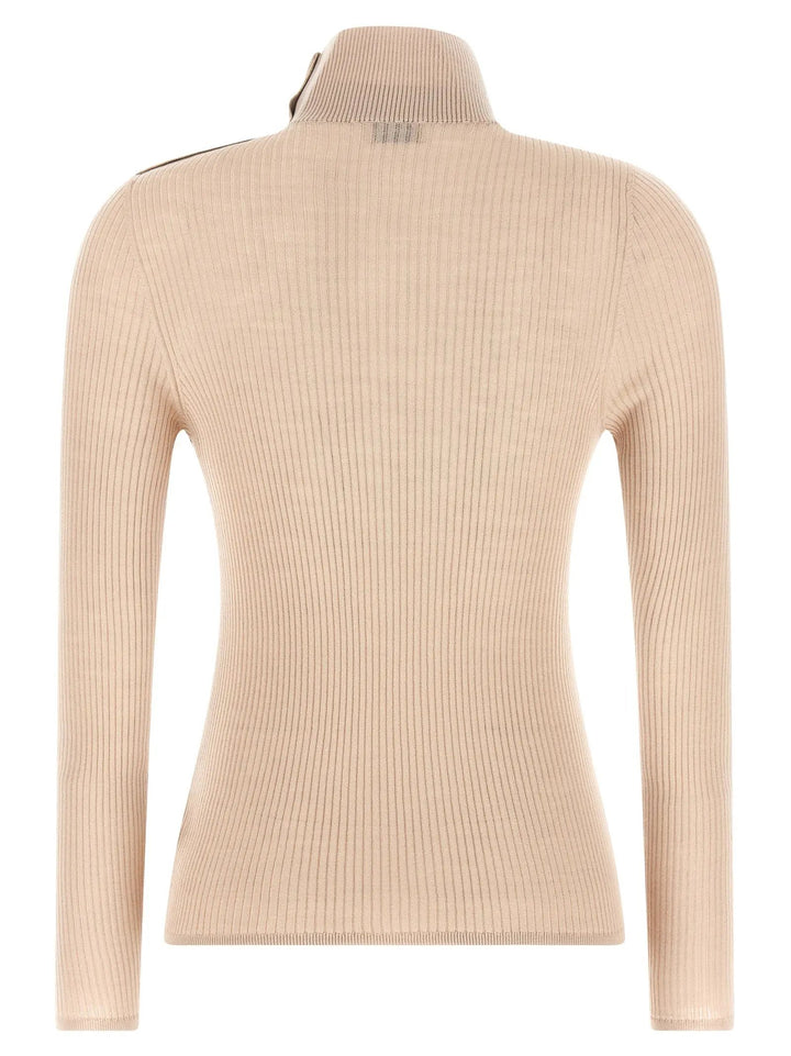 Moncler Sample Sale | Moncler Beige Virgin Wool Cardigan - | Designer outlet