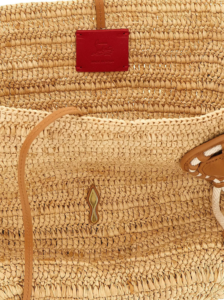 Christian Louboutin Sample Sale | Christian Louboutin Beige Raffia Tote Bag - | Designer outlet