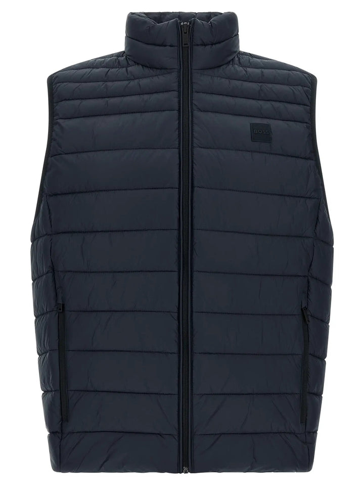 Hugo Boss Sample Sale | Hugo Boss Blue Recycled Polyamide Sleeveless Jacket - | Designer outlet