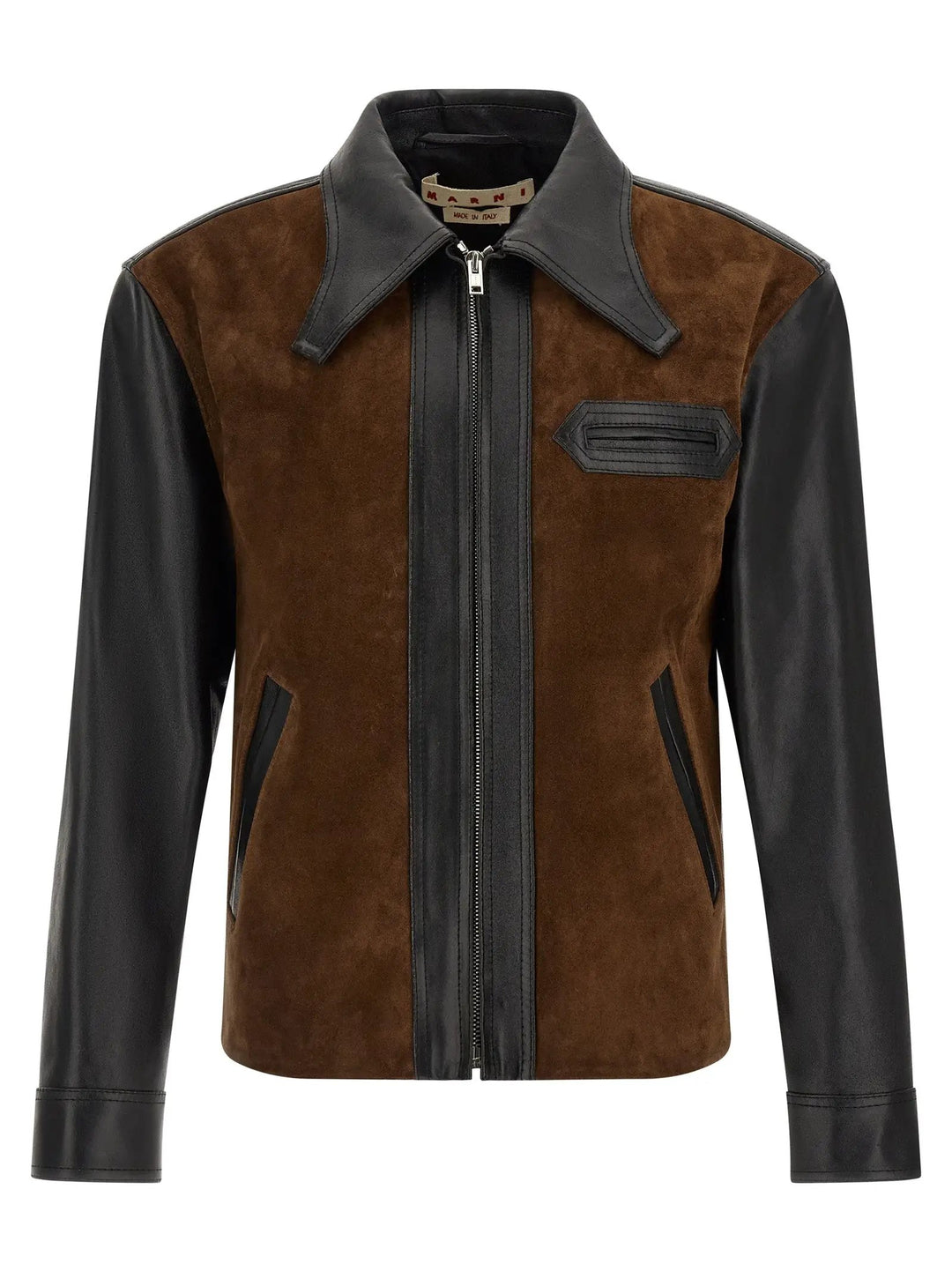 Marni Sample Sale | Marni Multicolor Calfskin Leather Jacket - | Designer outlet