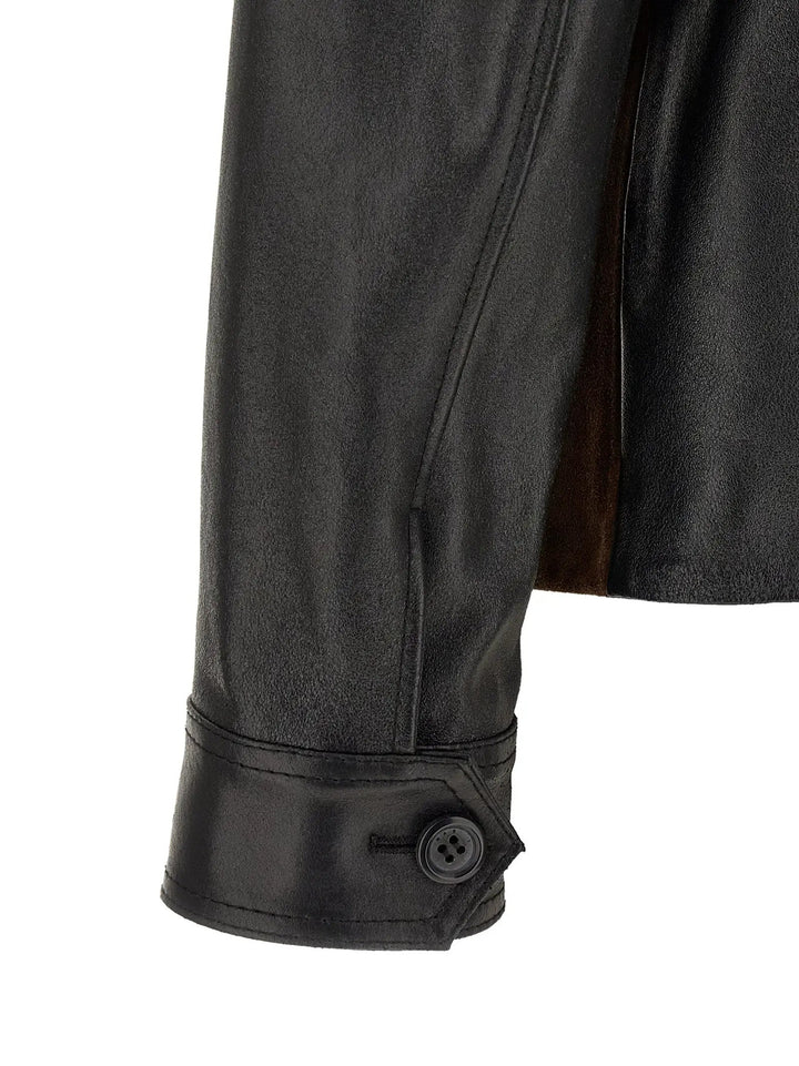 Marni Sample Sale | Marni Multicolor Calfskin Leather Jacket - | Designer outlet
