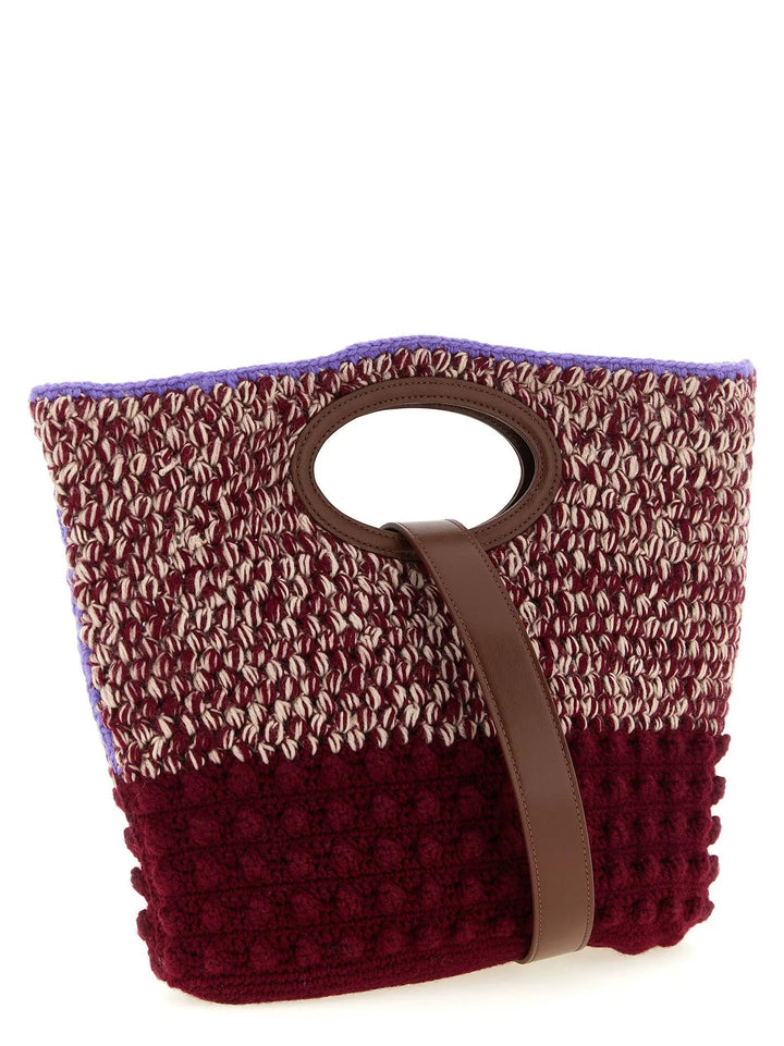 Marni Sample Sale | Marni Bordeaux Wool Handbag - | Designer outlet