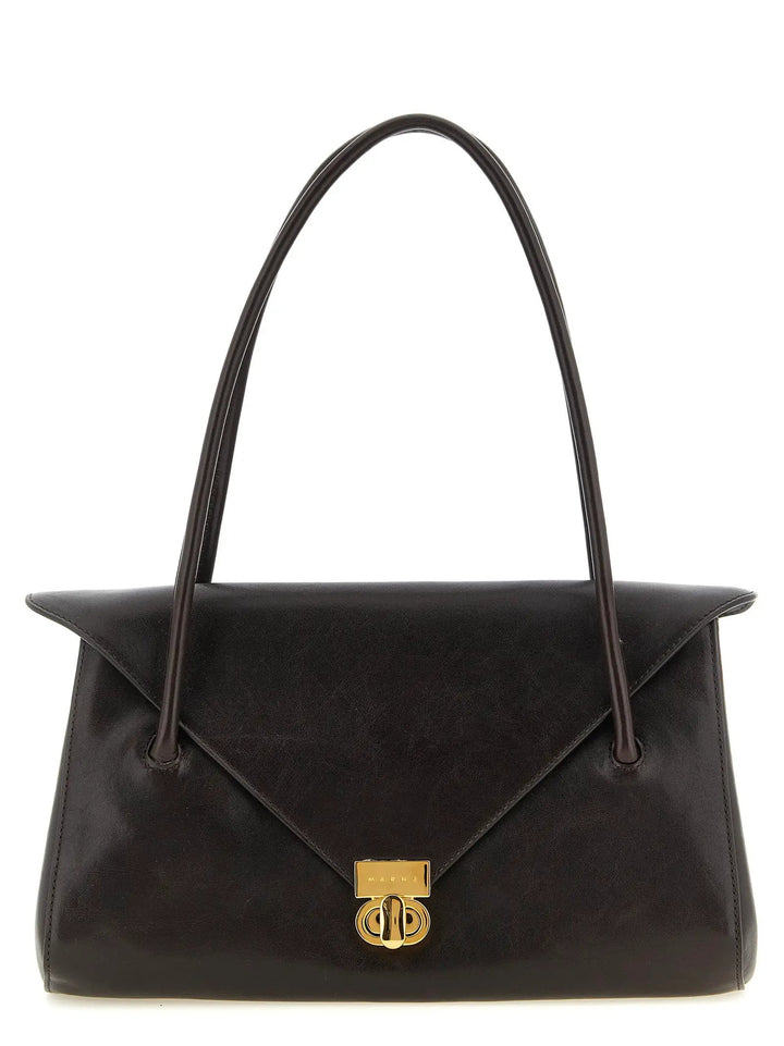 Marni Sample Sale | Marni Brown Calfskin Shoulder Bag - | Designer outlet