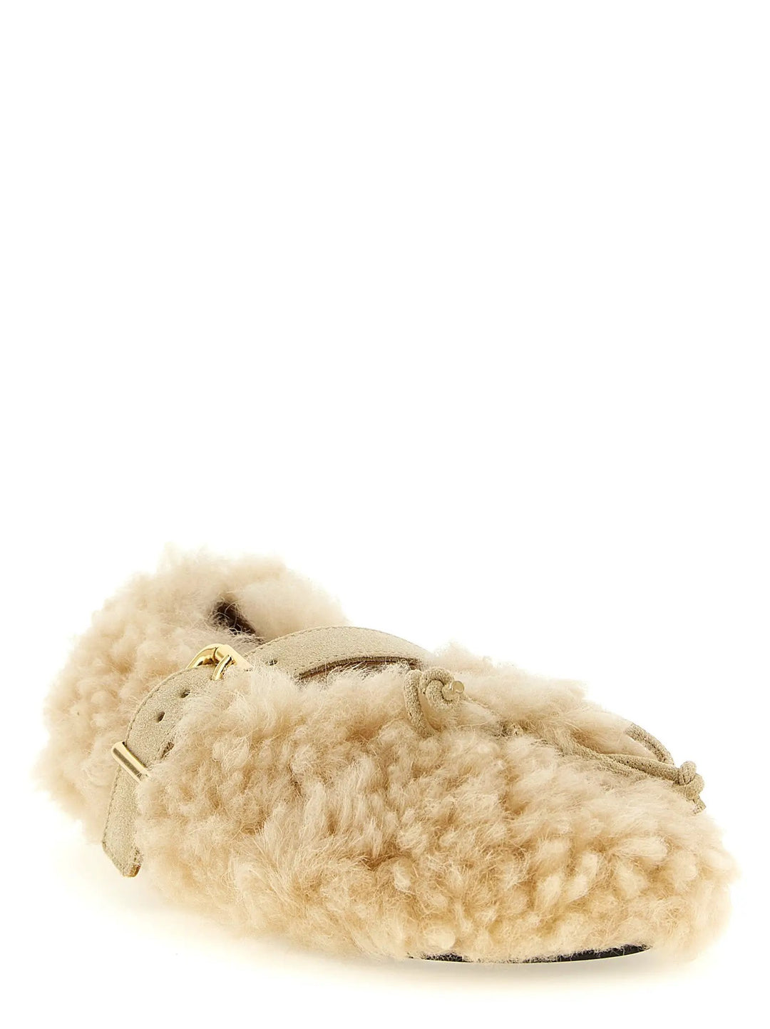 Marni Sample Sale | Marni Beige Lambskin Ballet Flats - | Designer outlet